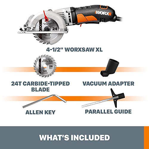 Worx WX429L 4 Amp WORXSAW 4.5" Electric Compact Circular Saw