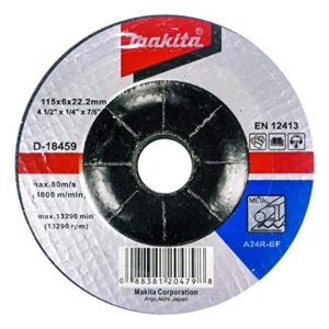 Makita 5 Pack - 4.5" Grinding Wheel For Grinders - Aggressive Grinding For Metal - 4-1/2 x 1/4 x 7/8-Inch