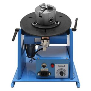 Hanchen Rotary Welding Positioner 0-90º 180mm Turntable Table Welder Positioner for Circle Welding 3.15" 80mm Chuck with CE Certificate