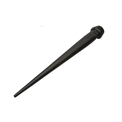 Klein Tools 3255TT Broad-Head Bull Pin Made of Forged, Heat-Treaded Steel With Black Finish and Tether Hole, 1-1/4-Inch