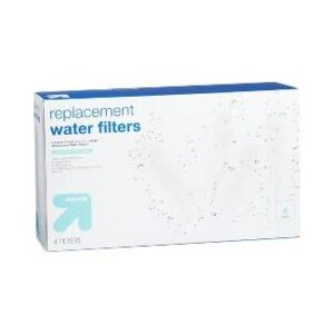 up&up universal replacement water filters, 4 pack. fits all pur and brita pitchers (except stream).