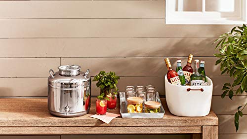 Sansone Stainless Steel Water Dispenser with Spigot, 2.64 Gallon, 10 Liter, Silver