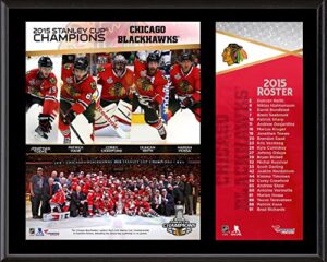 chicago blackhawks 2015 stanley cup champions 12'' x 15'' sublimated plaque - nhl team plaques and collages