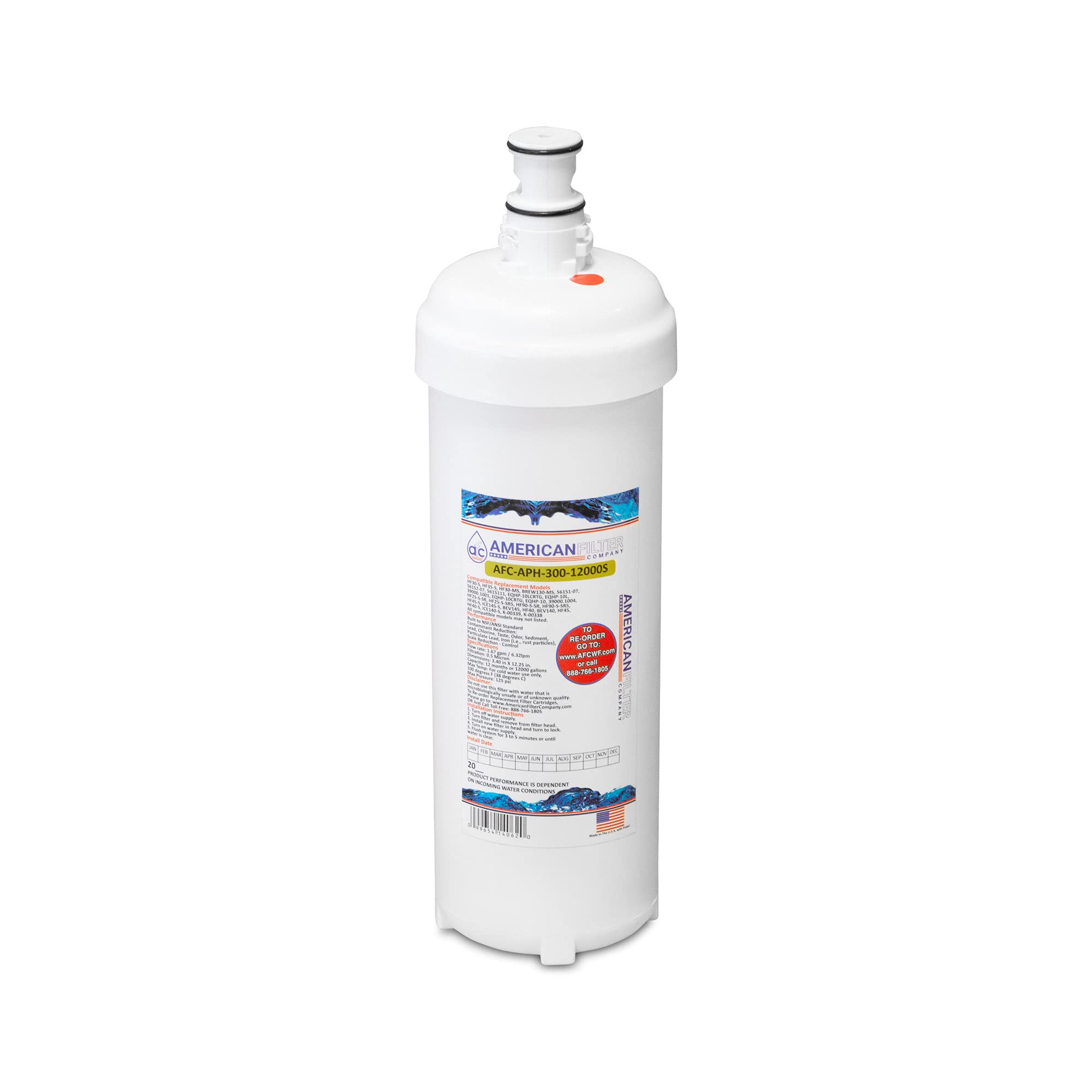 AFC Brand, Water Filter, Model # AFC-APH-300-9000SK-B, Compatible with 3M(R) HF25-S-SR Filter New AFC Brand Model # AFC-APH-300-12000S