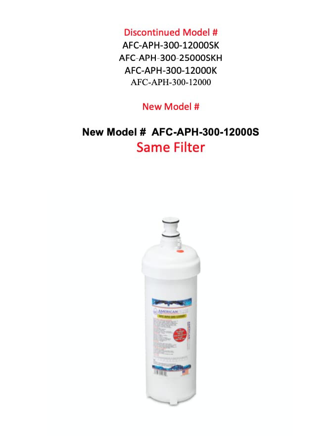 AFC Brand, Water Filter, Model # AFC-APH-300-9000SK-B, Compatible with 3M(R) HF25-S-SR Filter New AFC Brand Model # AFC-APH-300-12000S 3 - Filters