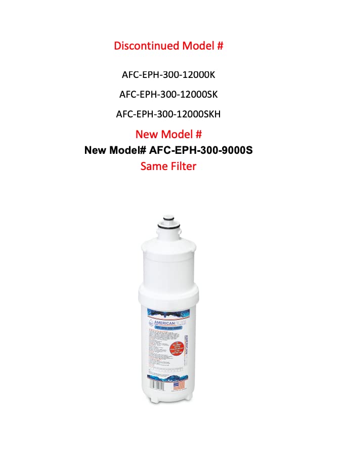 AFC Brand, water filter, Model # AFC-EPH-300-12000SK, Compatible with EV9613-10 Filters New AFC Brand Model # AFC-EPH-300-9000S 3 - Filters