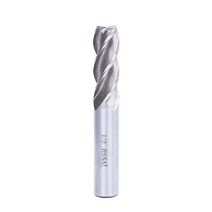 AUTOTOOLHOME 1/8" 3/16" 1/4" 5/16" 3/8" 1/2" high Speed Steel HSS 4 Flute Straight End Mill Cutter 5/32" 1/16" Set of 8