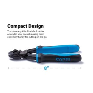 Capri Tools CP40209 40209 Klinge Mini Bolt Cutter, 8", Blue/Black