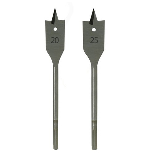 Topzone 20mm & 25mm Flat Wood Spade Drill Bit Set