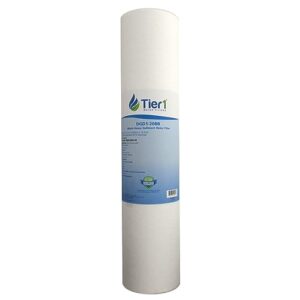 tier1 1 micron 20 inch x 4.5 inch | spun wound polypropylene whole house sediment water filter replacement cartridge | compatible with pentek dgd-2501-20, 155360-43, p1-20bb, home water filter
