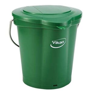 Vikan, Green Pail,1.5 gal,PP/SS, 5688