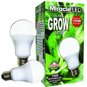 Miracle LED Absolute Daylight Spectrum, Ultra Grow Lite 2-Pack, 12W (604868)