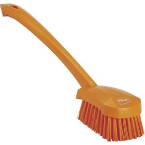vikan, orange brush,washing,stiff,15.75",pp/pbt, 4186