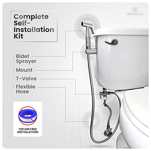 Bidet Sprayer for Toilet, Handheld Bidet Sprayer Attachment, Cloth Diaper Shower Spray Washer for Bathroom – Bidet Handheld Toilet Water Sprayer - Easy 10-Minute Installation