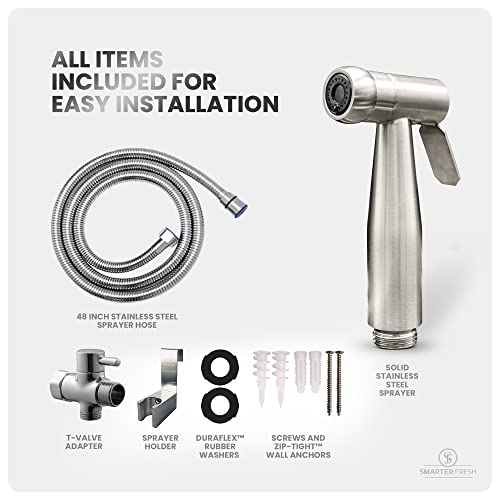 Bidet Sprayer for Toilet, Handheld Bidet Sprayer Attachment, Cloth Diaper Shower Spray Washer for Bathroom – Bidet Handheld Toilet Water Sprayer - Easy 10-Minute Installation