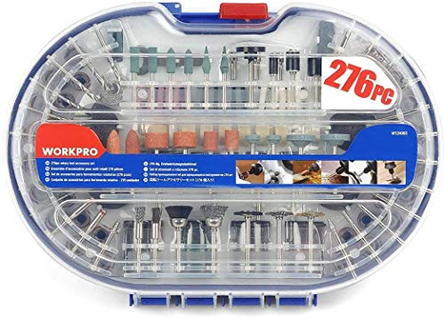 WORKPRO 276-piece Rotary Tool Accessories Kit Universal Fitment for Easy Cutting, Carving and Polishing