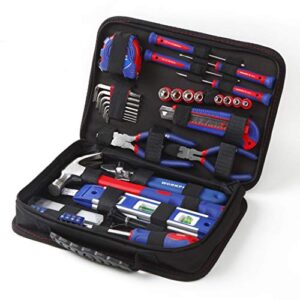 WORKPRO Home Tool Kit, 100 Piece Kitchen Drawer Household Hand Tool Set with Easy Carrying Pouch