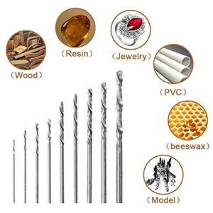 Precision Pin Vise Hand Drill with 25pcs Micro Twist Drill Bits Set (0.5-3.0mm) Mini Hand Drill Rotary Tool for PCB,Metal,Wood,Jewelry,Plastic,Resin Manual Making DIY Assembling Drilling