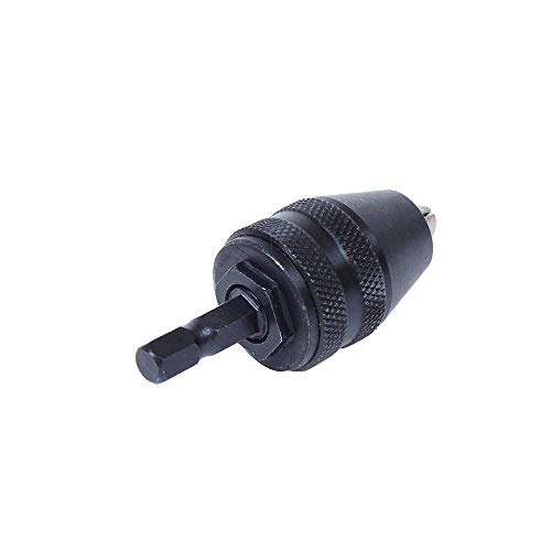 AUTOTOOLHOME 1/4-inch Hex Shank Keyless Drill Chuck Quick Change Adapter Power Screwdriver to Drill Converter Conversion Conversion Tool