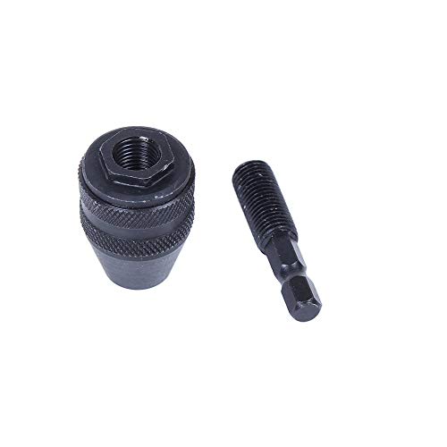 AUTOTOOLHOME 1/4-inch Hex Shank Keyless Drill Chuck Quick Change Adapter Power Screwdriver to Drill Converter Conversion Conversion Tool