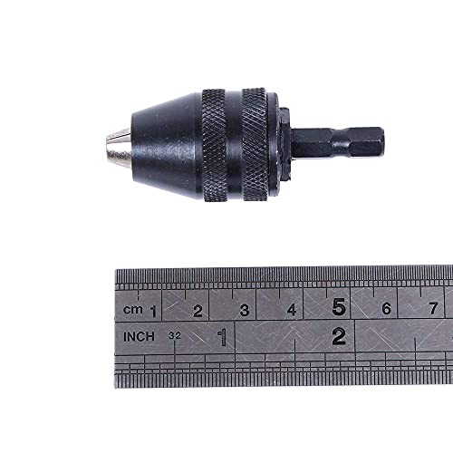 AUTOTOOLHOME 1/4-inch Hex Shank Keyless Drill Chuck Quick Change Adapter Power Screwdriver to Drill Converter Conversion Conversion Tool