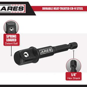 ARES 70000-3-Inch Impact Grade Socket Adapter Set - Turns Impact Drill Driver into High Speed Socket Driver - 1/4-Inch, 3/8-Inch, and 1/2-Inch Drive