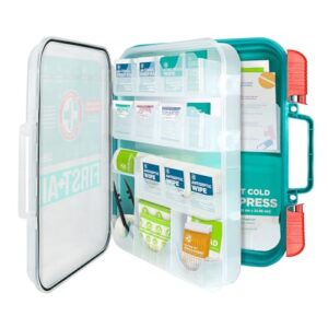 Be Smart Get Prepared First Aid Kit, Teal, 326 Piece, Exceeds OSHA and ANSI Guidelines 100 People - Office, Home, Car, School, Emergency, Survival, Camping, Hunting and Sports