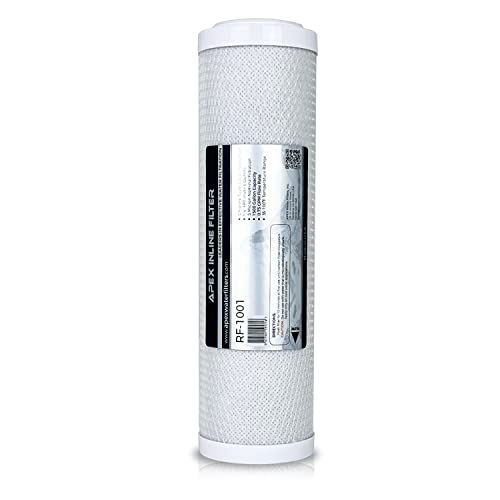 APEX RF-1010 Premium Carbon Block Filter Cartridge, 9-3/4" x 2-7/8", 5 Micron