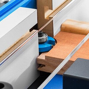 Rockler Rail Coping Sled for Router Table – Round Handle Router Sled for Firm Grip – Toggle Clamp Features Easy, Tool-Free Adjustments - Maximum Workpiece Dimension (5” Wide x 1-1/4”) - Router Jigs