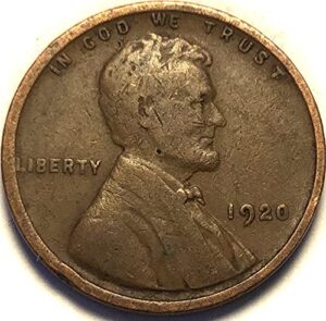 1920 p lincoln wheat cent penny seller very good