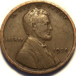 1920 P Lincoln Wheat Cent Penny Seller Very Good