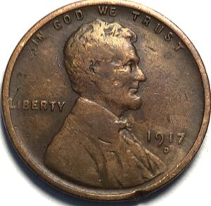1917 d lincoln wheat penny seller very good