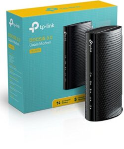 tp-link tc-7610 docsis 3.0 (8x4) cable modem. max download speeds up to 343mbps. certified for comcast xfinity, spectrum, cox, and more. separate router is needed for wi-fi