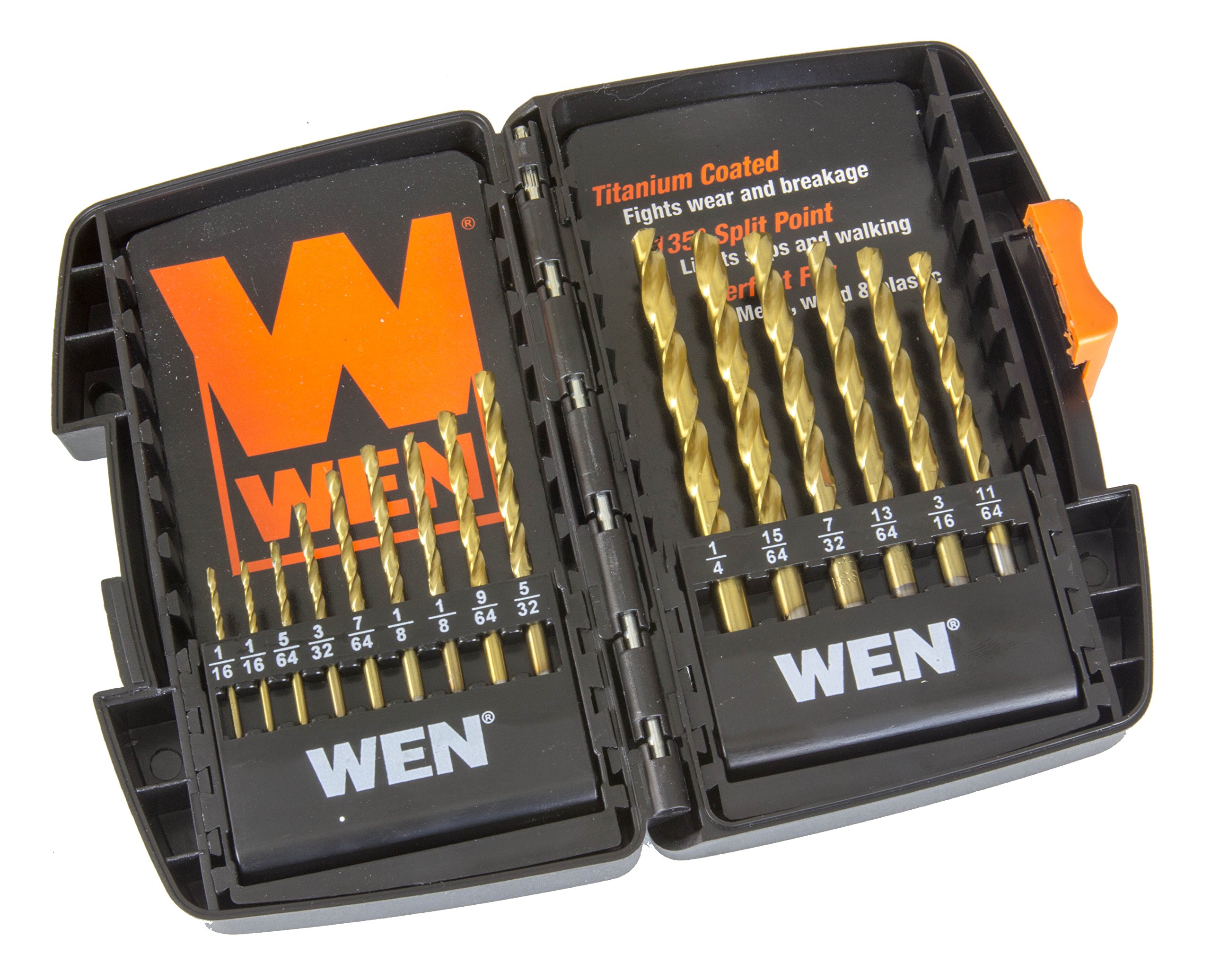 WEN DB15 Titanium-Coated Drill Bit Set (15 Piece)