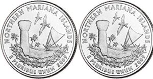 2009 mariana islands quarters (philadelphia & denver mints) uncirculated