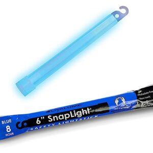 Cyalume Glow Sticks Military Grade Lightstick - Premium Blue 6” SnapLight Emergency Chemical Light Stick with 8 Hour Duration (Bulk Pack of 30 Chem Lights)