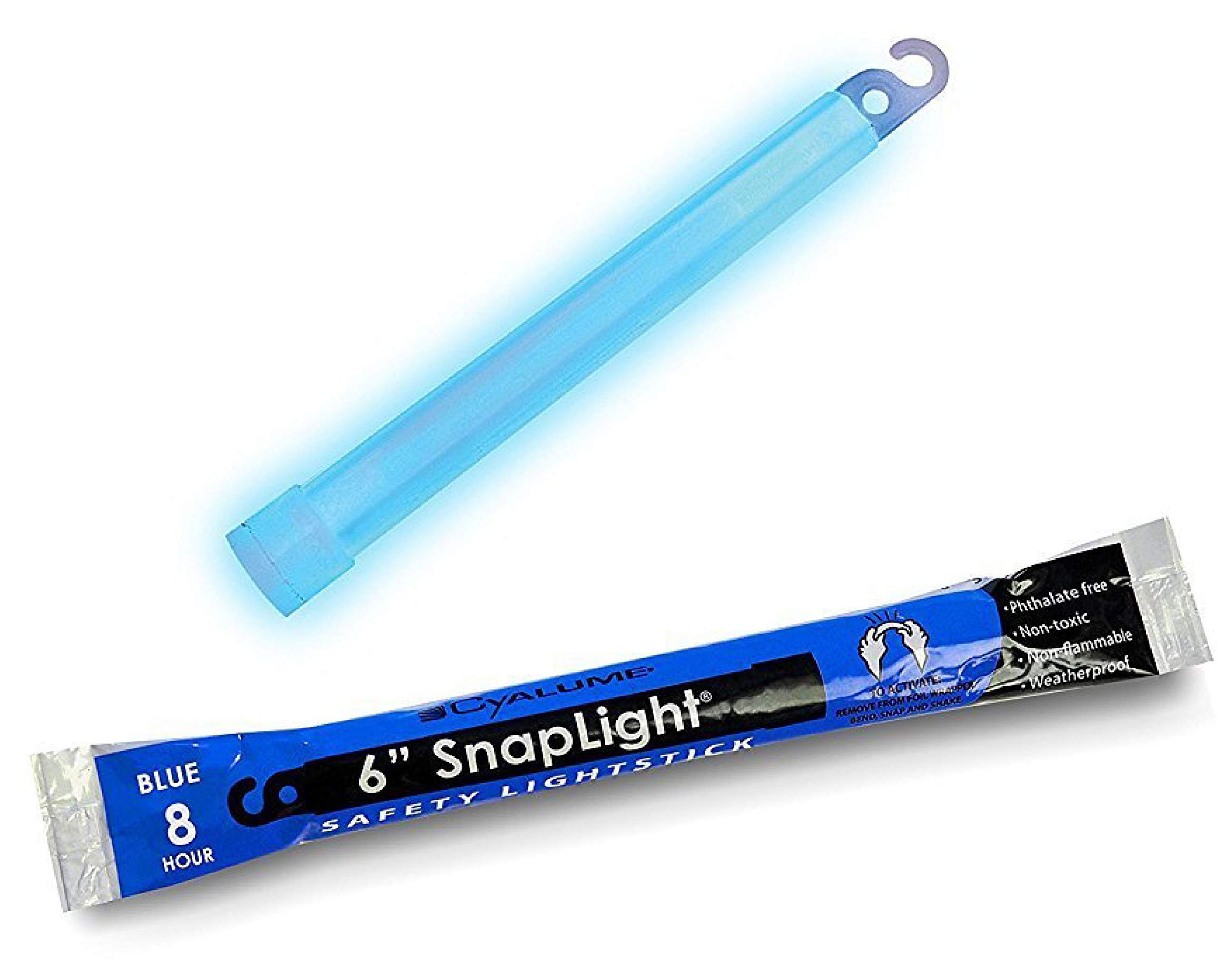 Cyalume Glow Sticks Military Grade Lightstick - Premium Blue 6” SnapLight Emergency Chemical Light Stick with 8 Hour Duration (Bulk Pack of 30 Chem Lights)