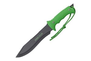 wartech h-4730 biohazard 12.5" overall zombie black blade with neon green handle