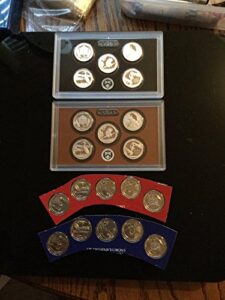 2015 america the beautiful 2015 update set silver proof,proof,p,d bu 20 coins very good