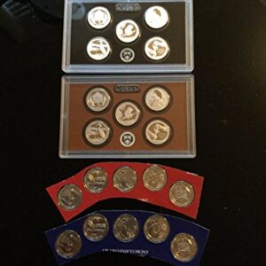 2015 America The Beautiful 2015 Update Set Silver Proof,Proof,P,D BU 20 Coins Very Good