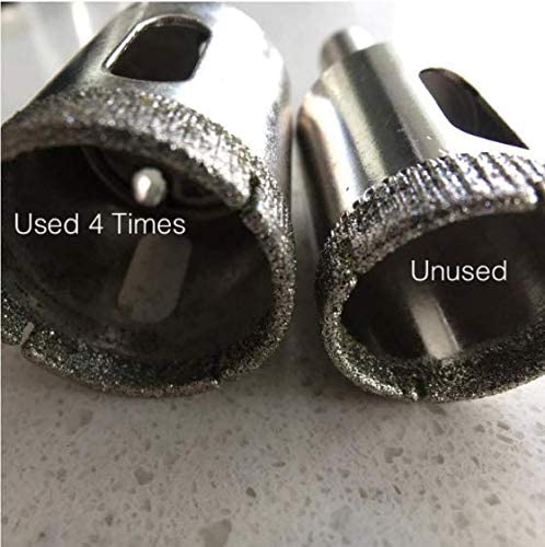 1 Inch Diamond Hole Saw Drill Bit Tiles, Glass, Fish Tanks, Marble, Granite Countertop, Ceramic, Porcelain Core Holesaw Drill Terra COTA Flower Pot Drain Holes DIY Size