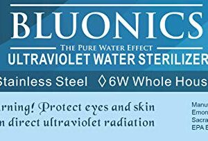 Bluonics Ultraviolet Reverse Osmosis 100GPD Water Sterilizer Filter System for Drinking Water with 6W Under Sink UV - 6 Stage 100GPD RO Filter NSF Certified Membrane and Clear Housings