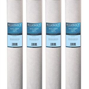 Bluonics 20" x 2.5" CTO Carbon Block Water Filter 4 ( 5 micron ) Whole House Cartridges