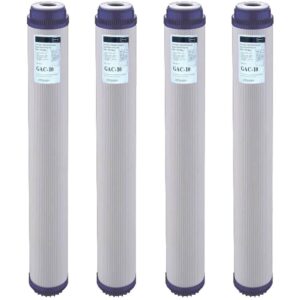 20" x 2.5" gac carbon water filter (4) granular activated whole house cartridges