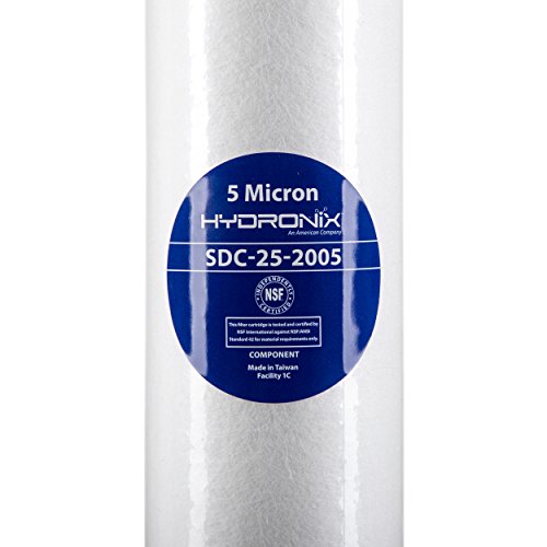 Hydronix SDC-25-2005 Whole House, RO Systems or Commercial Use Sediment Water Filter Cartridge 2.5" x 20" - 5 micron (PACK OF 4)