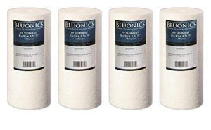 bluonics 4 sediment water filters (1 micron) 4.5" x 10" whole house cardridges