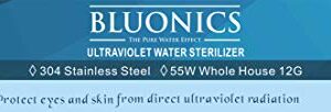 Bluonics Powerful Whole House & Well Water System 55W UV Ultraviolet w/Sediment & CTO Carbon with Solid Blue Housing 2.5"x20" Ideal for Residential and Commercial Use with City/Municipal or Well Water