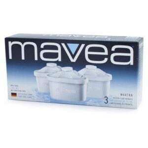 mavea maxtra replacement filter for mavea water filtration pitcher, 3-pack, white