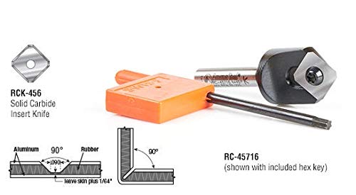 Amana Tool - RCK-456 Solid Carbide 4 Cutting Edges Insert Knife 15/32 x 1.5mm with