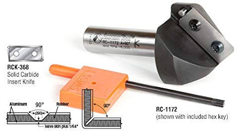 Amana Tool - RCK-456 Solid Carbide 4 Cutting Edges Insert Knife 15/32 x 1.5mm with